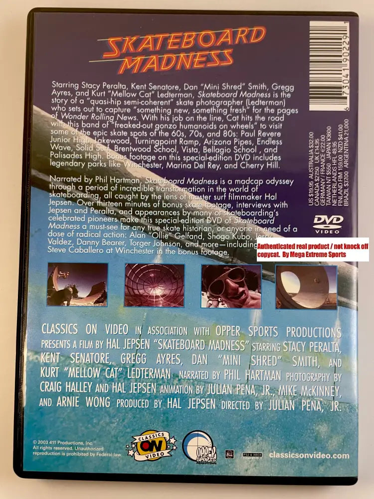 “Skateboarding Madness” Skateboard Video DVD (Used)