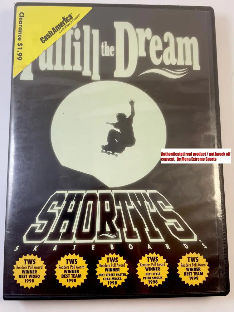 Shorty’s “Fulfill the dream” Skate Video (Used) DVD Circa 1998