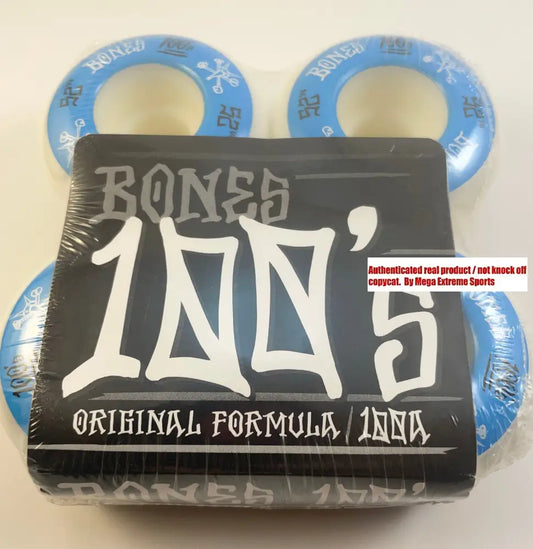 Bones 100’s Blue (Set of 4) 52MM Hardness 100A