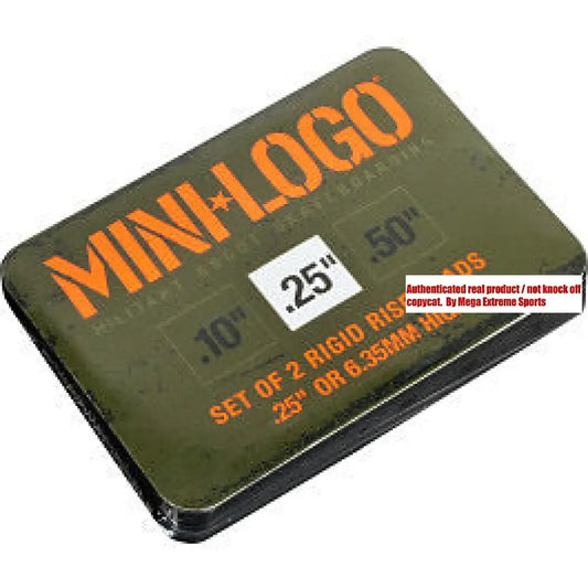 Mini-logo 0.25” 1/4” Riser Rigid Black (set of 2)