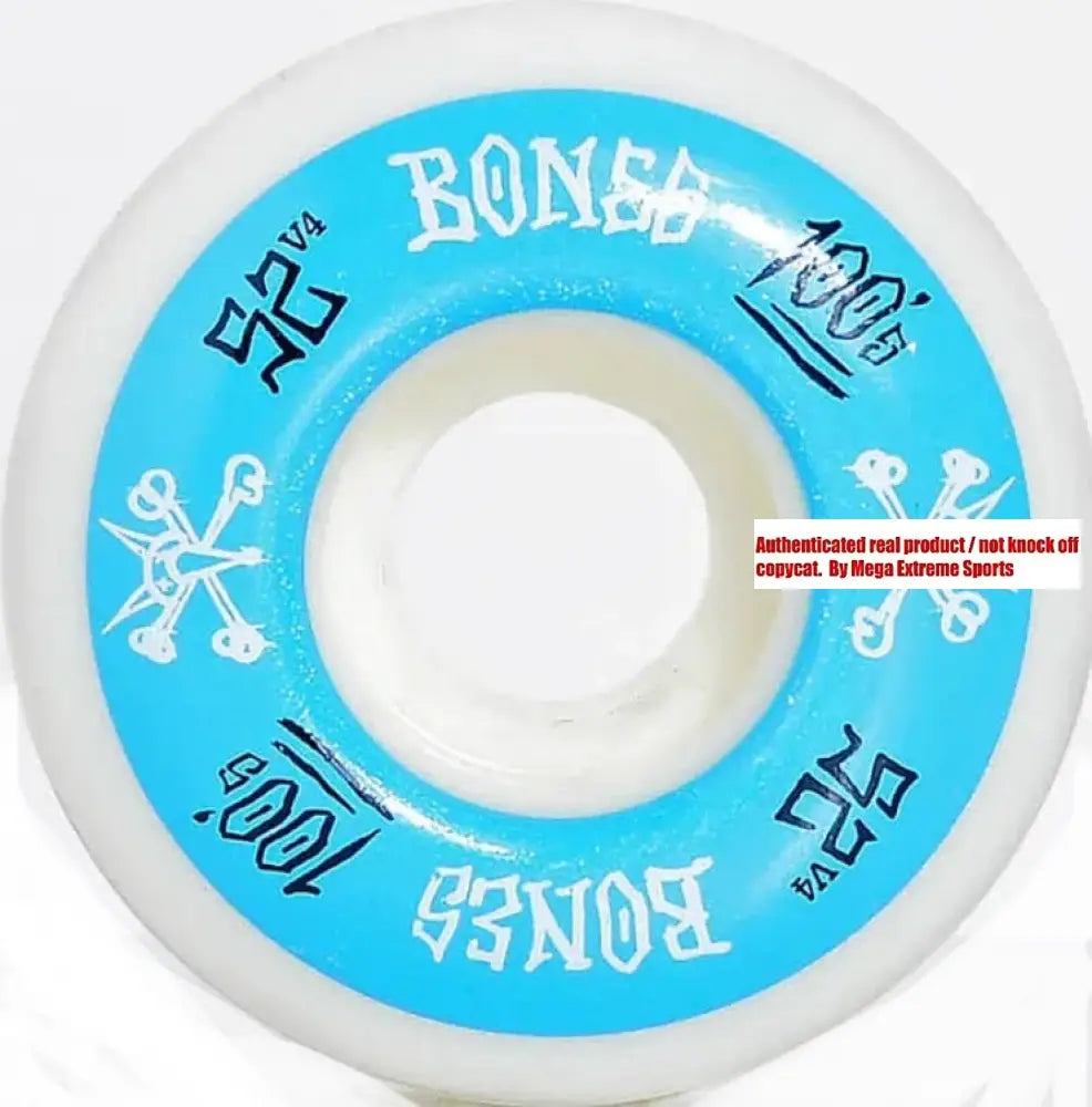 Bones 100’s Blue (Set of 4) 52MM Hardness 100A