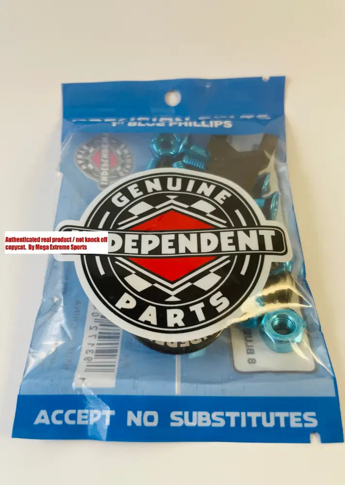 Independent Skate Hardware 1” Blue Phillips Set