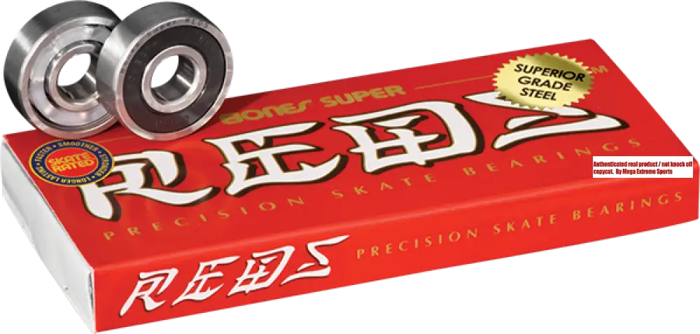 Bones Reds Red Bearings (Set of 8 Bearings Pack)